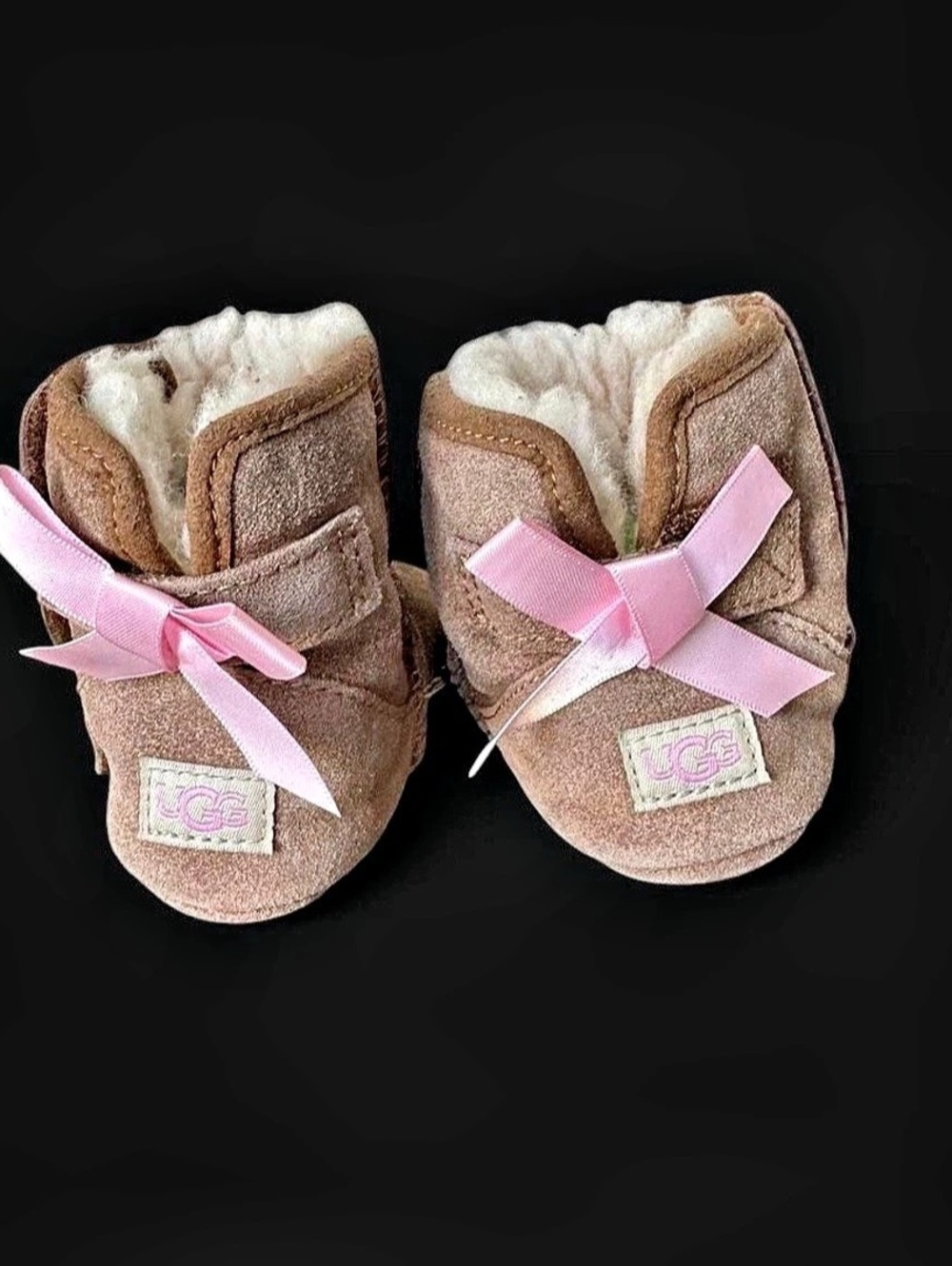 UGG Bailey Bow baby infant Boots Brown Kids 4/5